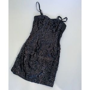Awesome sequined H&M black mini dress night out